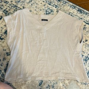 Sleeveless linen top. Size medium